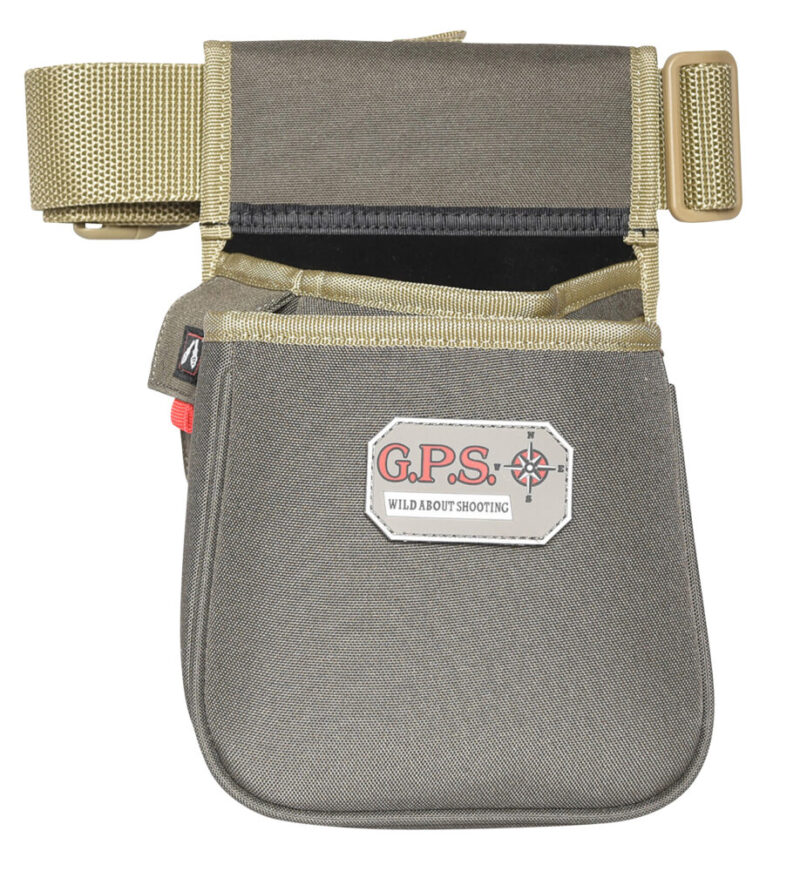 G*Outdoors Shotshell Pouch Contour Double Rifle Green w/Khaki Trim