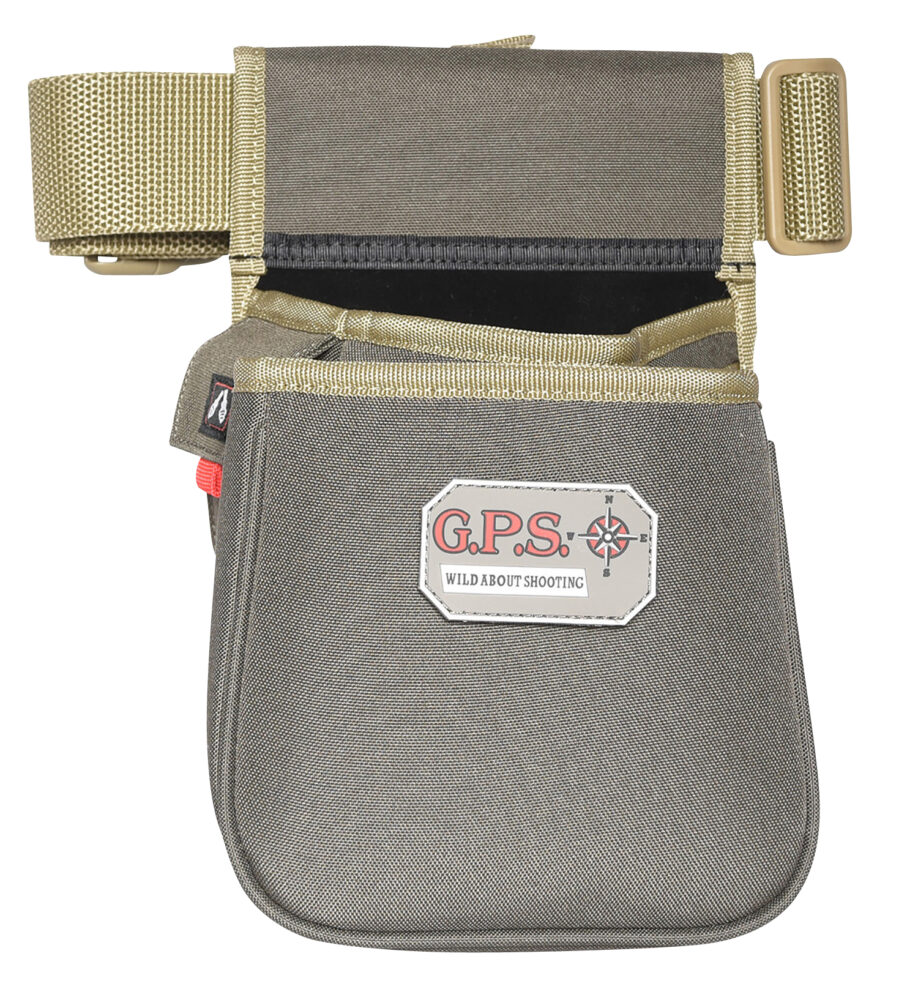 G*Outdoors Shotshell Pouch Contour Double Rifle Green w/Khaki Trim