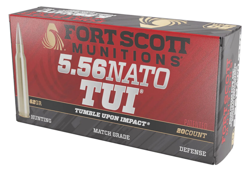 Fort Scott Munitions Tumble Upon Impact (TUI) Rifle 5.56x45mm NATO 62 gr Solid Copper Spun 20 rd