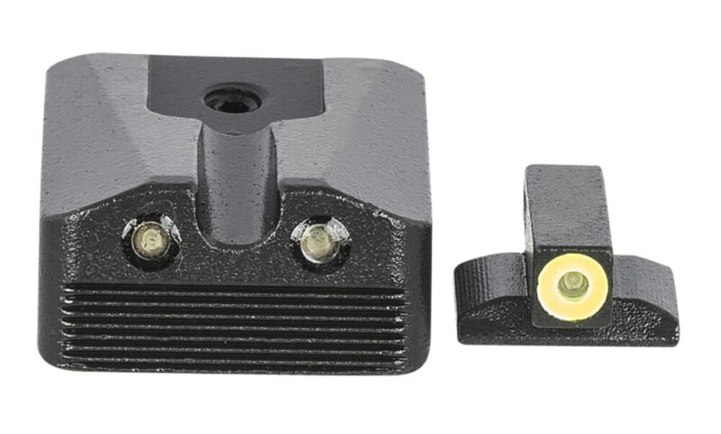 Mepro Usa Llc Hyper-Bright Self-Illuminated Sights Green/Tritium Yellow Outline