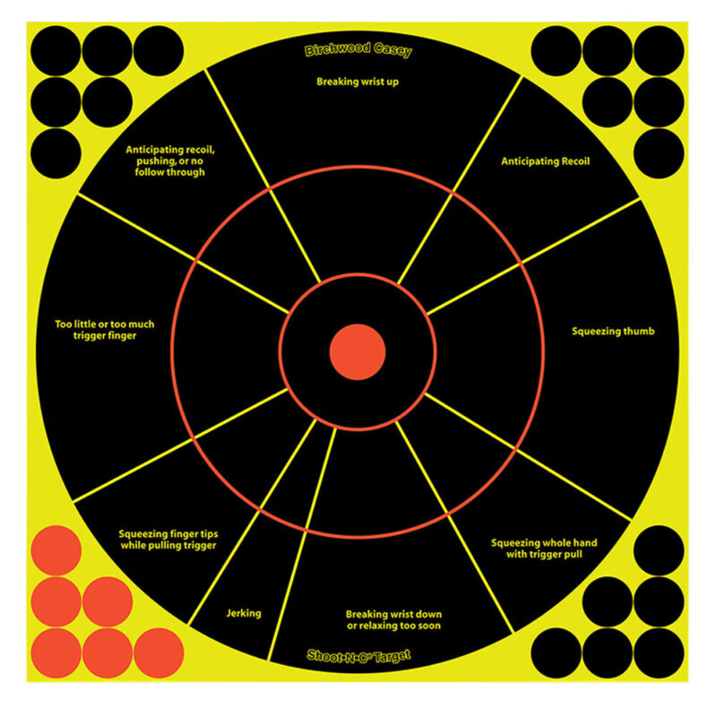 Birchwood Casey Shoot-N-C Reactive Target Black/Yellow/Red