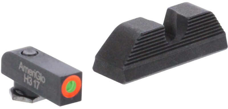 AmeriGlo Protector Sight Set for Glock Green/Tritium Orange Outline