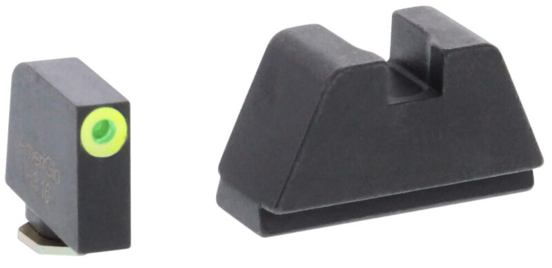 AmeriGlo Optic Compatible Sight Set for Glock Suppressor Height Sight Green/Tritium Lumigreen Outline