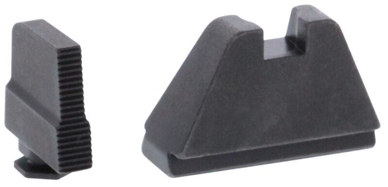 AmeriGlo Optic Compatible Sight Set for Glock Suppressor Height Sight Black/Serrated