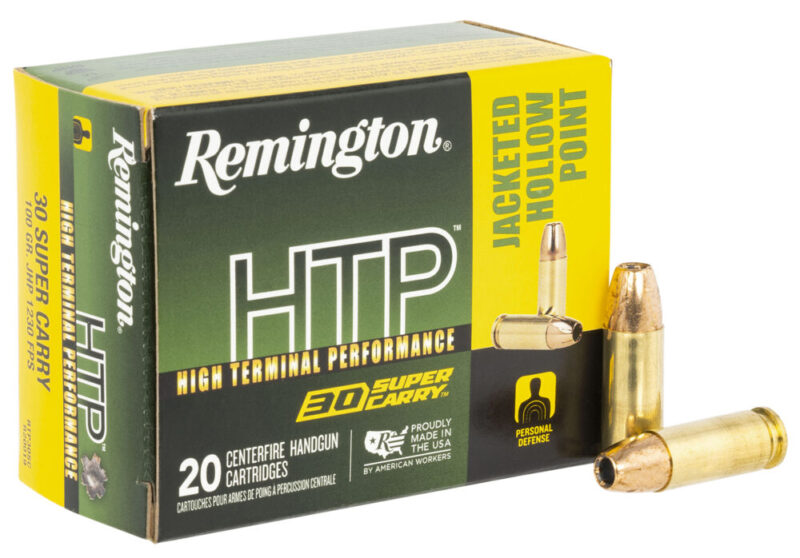 Remington HTP Defense 30 Super Carry 100 gr Jacketed Hollow Point 20 rd