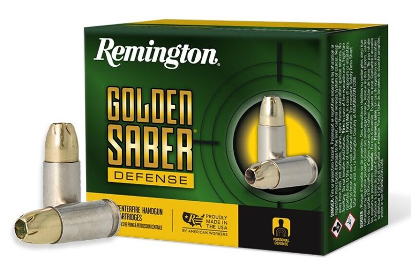 Remington Golden Saber Defense Luger 124 gr Brass Jacket Hollow Point 20 rd 9mm