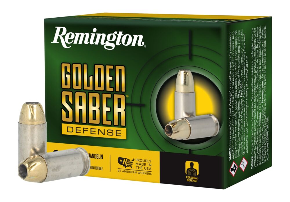 Remington Golden Saber Defense 45 ACP 230 gr Brass Jacket Hollow Point 20 rd