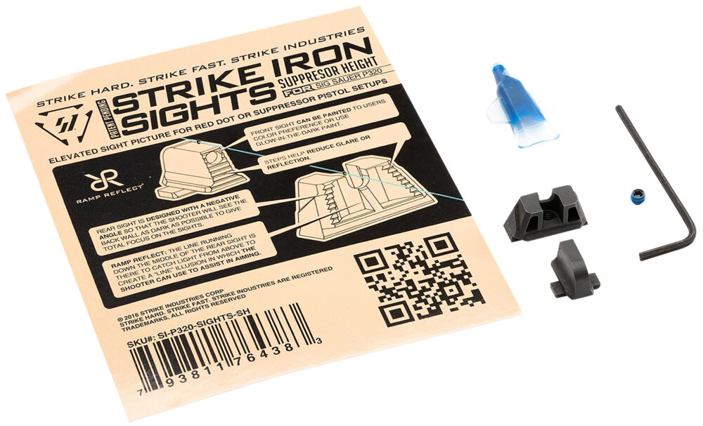 Strike Industries Strike Iron Sights Sight Set Black/Blank