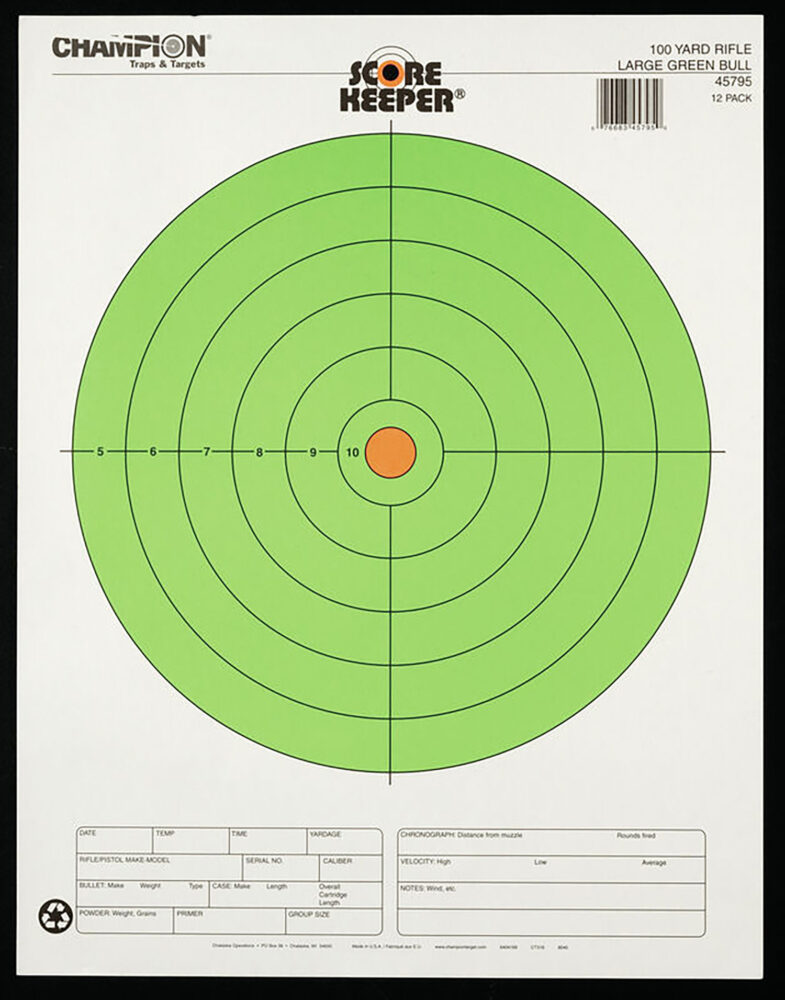 Champion Targets Score Keeper Fluorescent Green & Orange