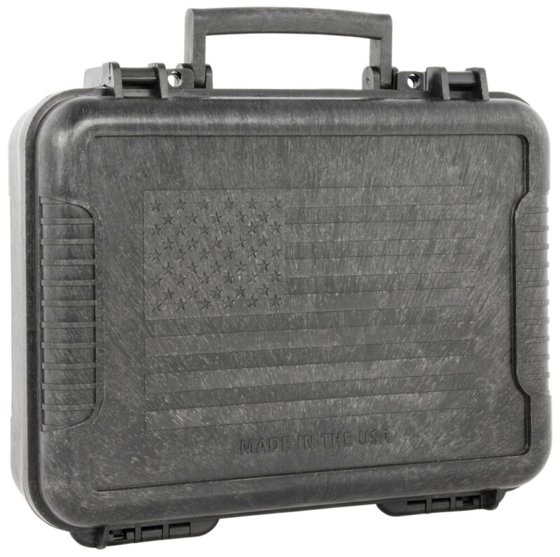 Outdoor Connection Molded Pistol Case Black w/US Flag