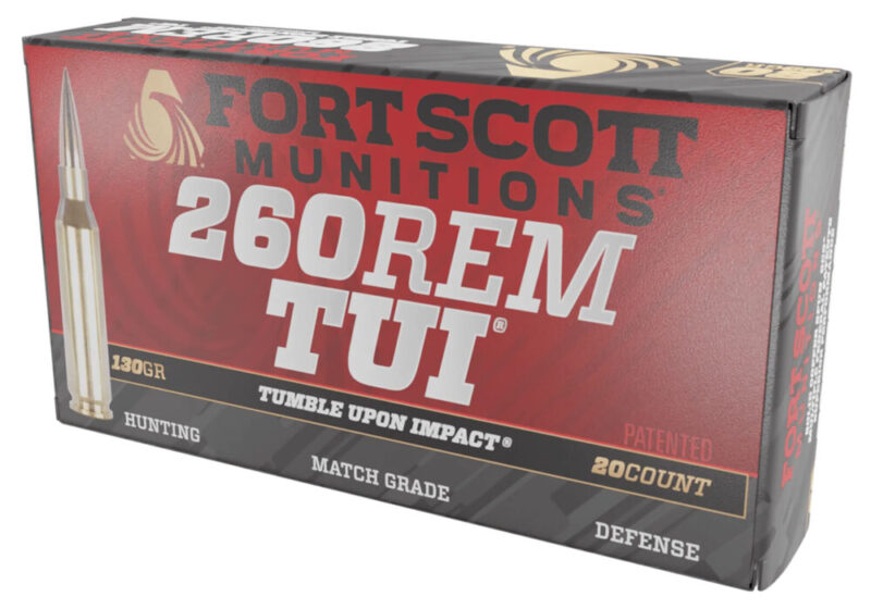 Fort Scott Munitions Tumble Upon Impact (TUI) Rifle 260 Rem 130 gr Solid Copper Spun 20 rd