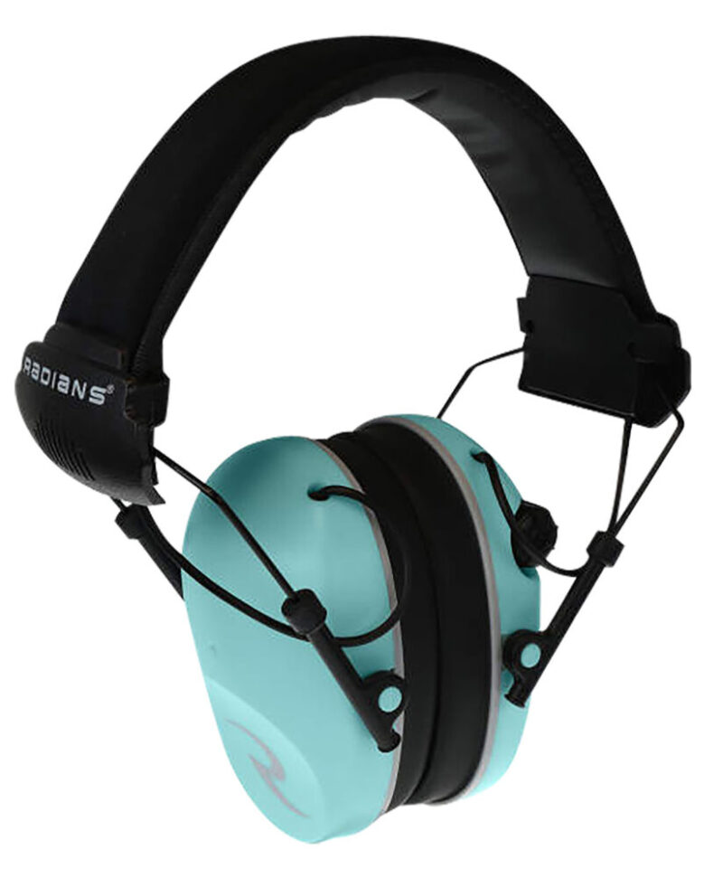 Radians R3200 Dual Mic Electronic Muff Aqua Blue