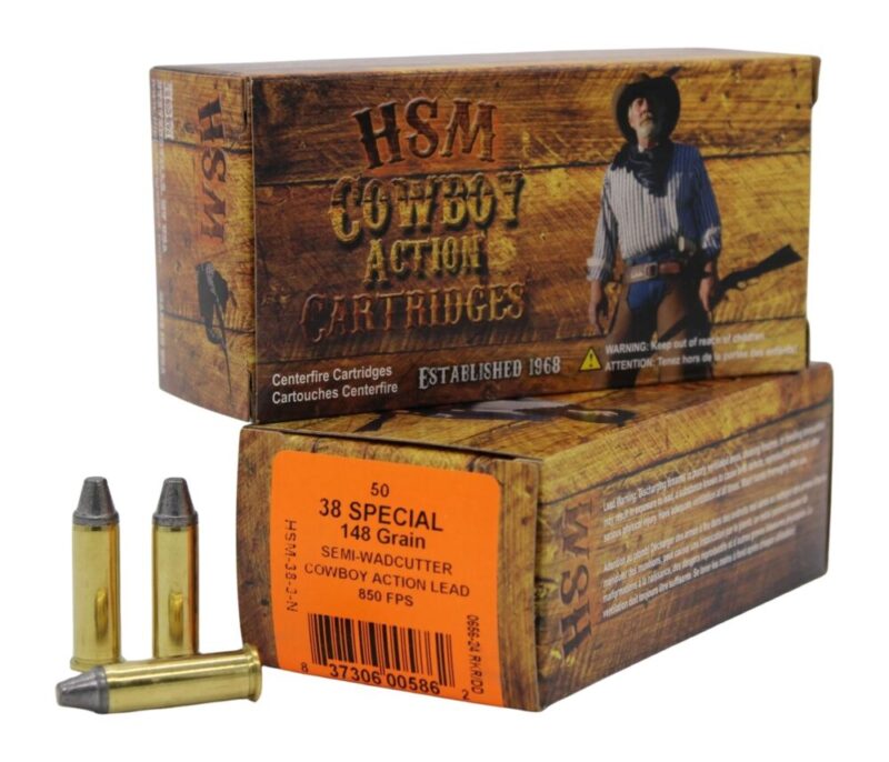 Hsm Cowboy Action Handgun 38 Special 148 gr Semi Wadcutter 50 rd