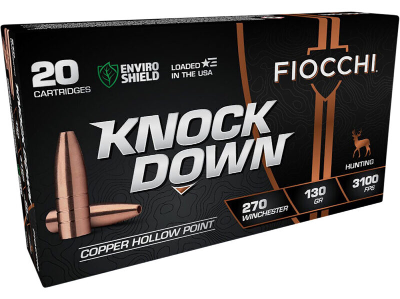 Fiocchi Ammunition Knock Down Enviro Shield 270 Win 130 gr Hollow Point 20 rd