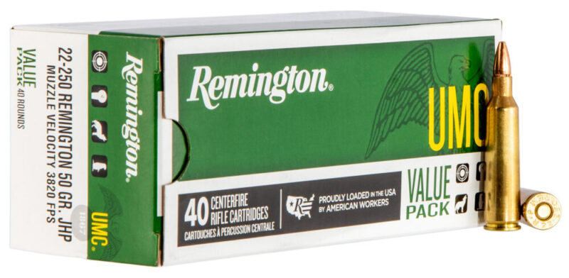 Remington UMC Value Pack 22-250 Rem 50 gr Jacketed Hollow Point 40 rd