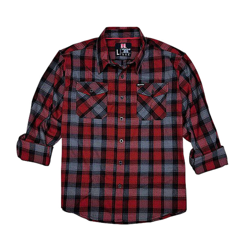 Horizon Design Flannel Shirt Red/Black/Gray