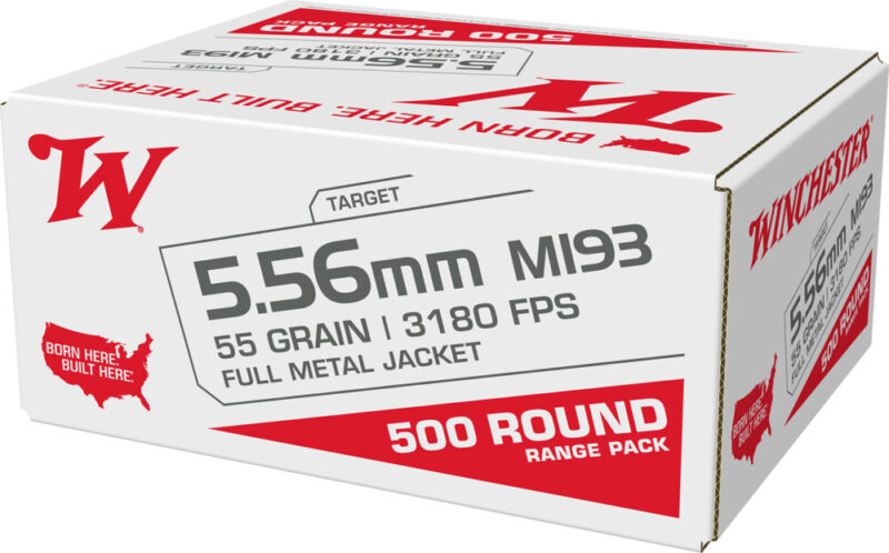 Winchester Ammo Wm193500 M193 55gr Full Metal Jacket 500 Per Box/2 Case 5.56x45mm NATO 55 gr 500 rd 5.56mm