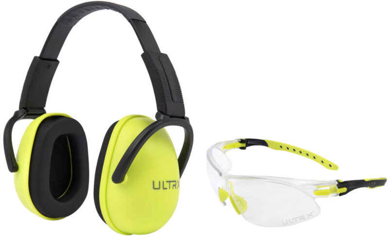 Allen Company Sound Blocker Ear & Eye Protection Combo Lime Green