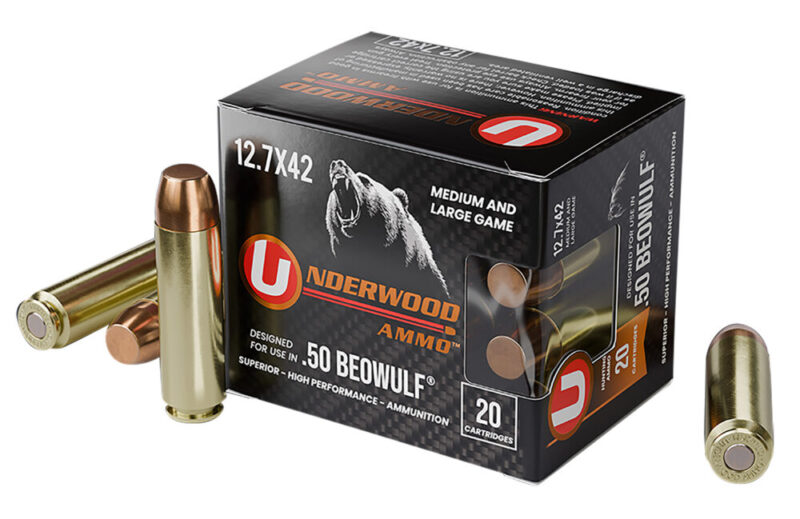 Underwood Ammo 557underwood Ammo 557 50beowulf 350gr Full Metal Jacket Flat Nose 20 Per Box/10 Case 50 Beowulf 350 gr 20 rd