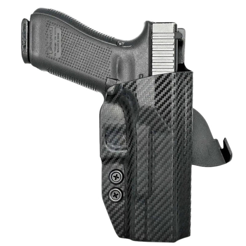 Rounded Gear Glk172231cfrhowbpdl Paddle Holster Owb Black Carbon Fiber Kydex Fits Glock 17 Right Hand