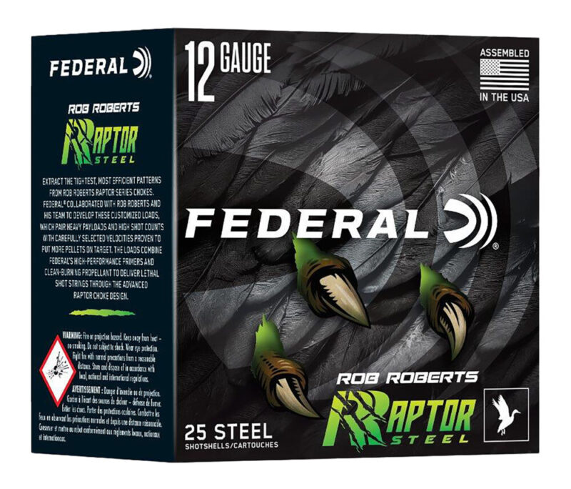 Federal Rrs1382 Rob Roberts Raptor 12gauge 1 3/8oz 2shot 25 Per Box/10 Case 12 Gauge 25 rd