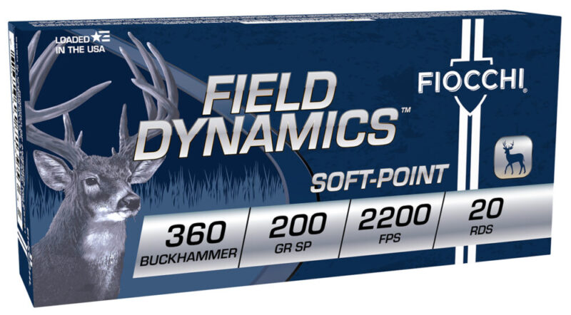 Fiocchi Ammunition Field Dynamics 360 Buckhammer 200 gr Soft Point 20 rd