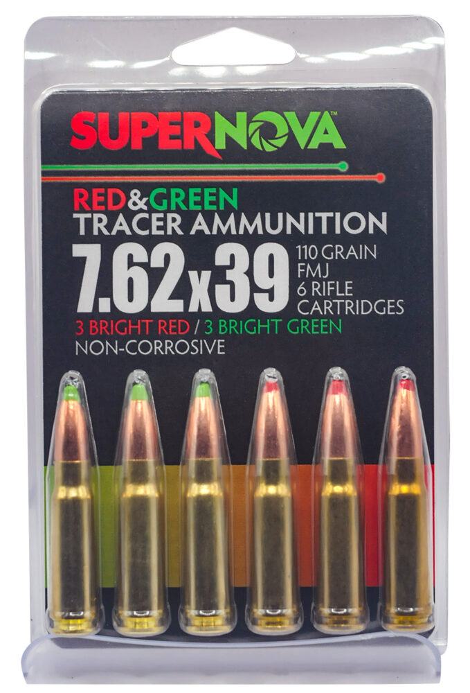Eaa Green/Red Tracer 7.62x39mm 110 gr Full Metal Jacket 6 rd