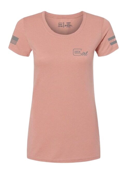 Glock Glk Ap96363 Glock Girl Flag Tee M Pink