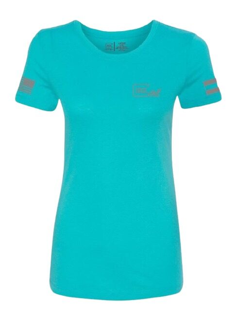 Glock Glk Ap96443 Glock Girl Flag Tee S Teal