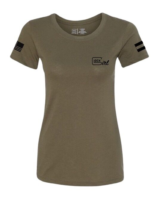Glock Glk Ap96370 Glock Girl Flag Tee Xl Grn