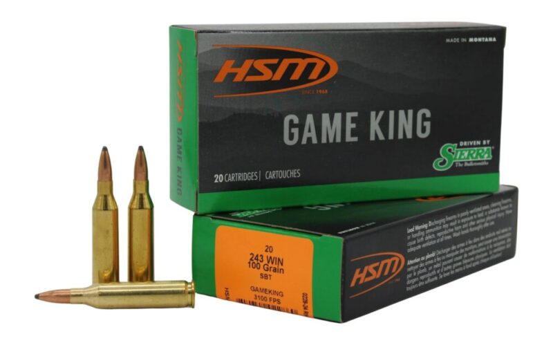 Hsm Game King Hunting 243 Win 100 gr 20 rd