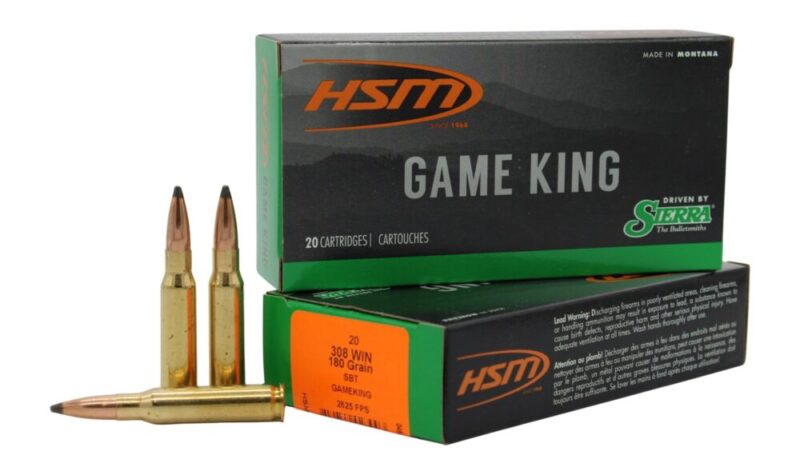 Hsm Game King Hunting 308 Win 180 gr 20 rd