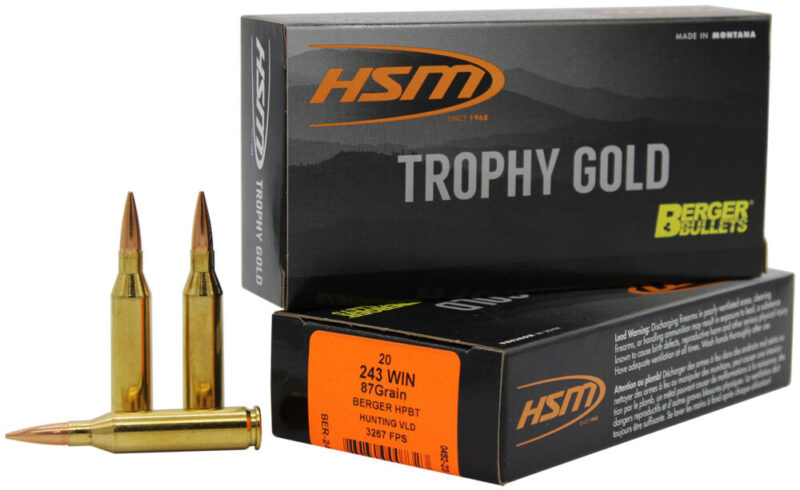 Hsm Trophy Gold Extended Range 243 Win 87 gr 20 rd