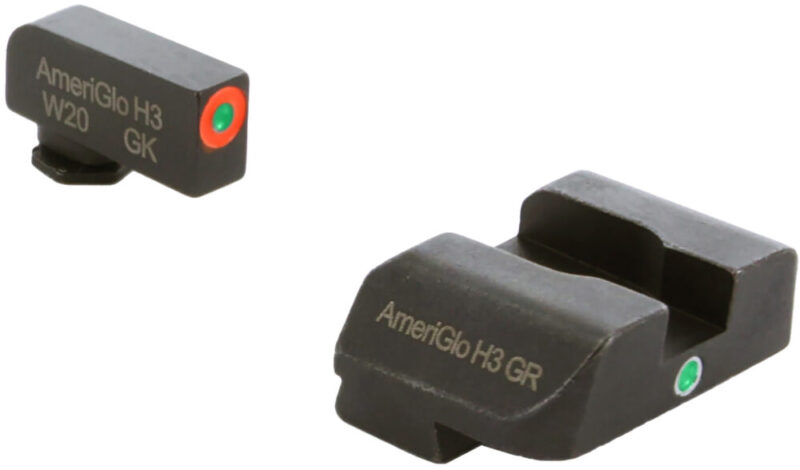 AmeriGlo i-Dot Sight Set for Glock Night Green/Tritium Orange Outline