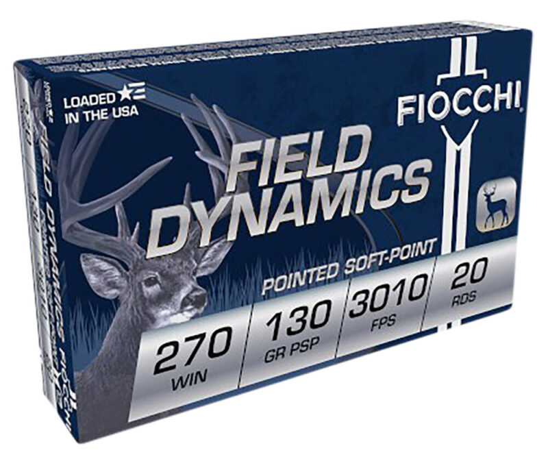 Fiocchi Ammunition Field Dynamics Rifle 270 Win 130 gr Pointed Soft Point 20 rd