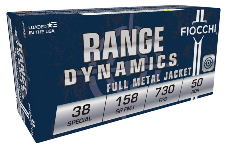 Fiocchi Ammunition Range Dynamics Pistol 38 Special 158 gr Full Metal Jacket 50 rd