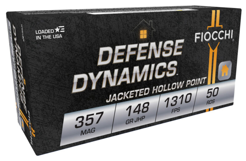 Fiocchi Ammunition Defense Dynamics 357 Mag 148 gr Jacketed Hollow Point 50 rd