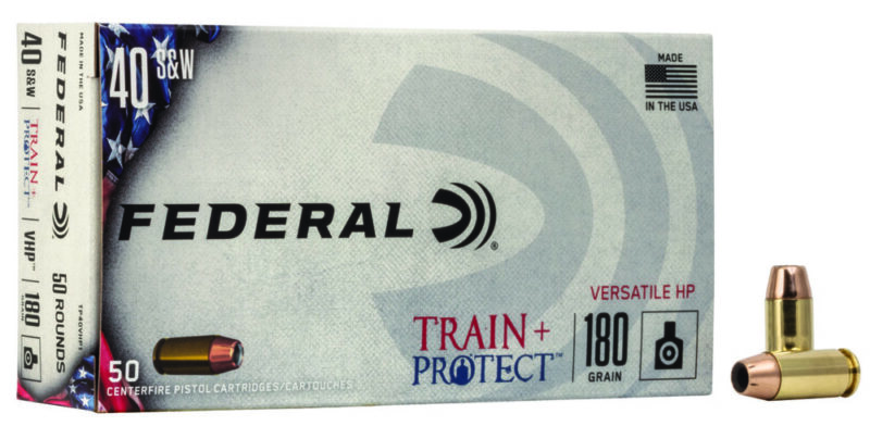 Federal Train + Protect Training 40 S&W 180 gr Versatile Hollow Point 50 rd