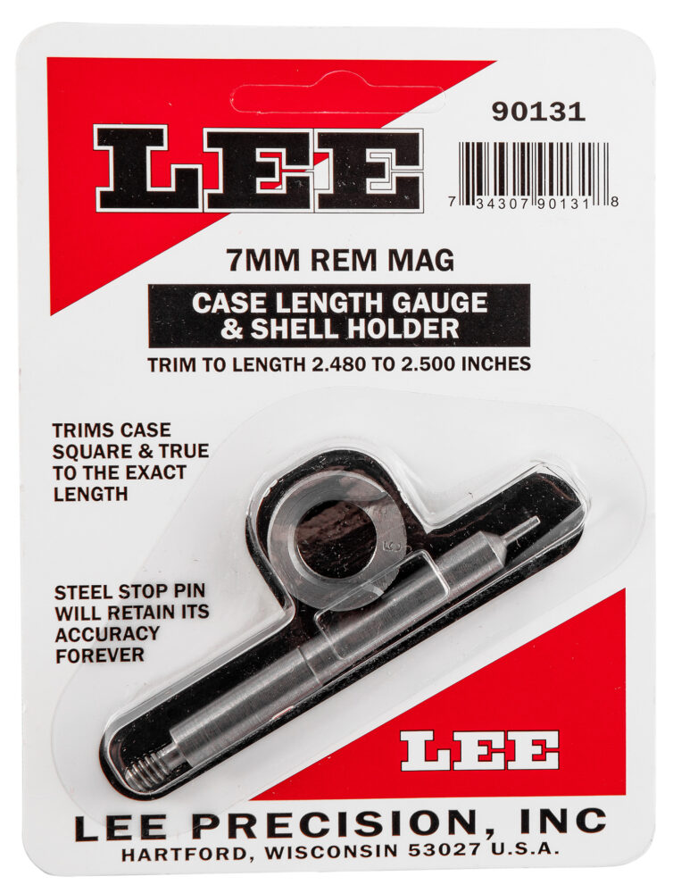Lee Case Length Gauge with Shell Holder Rem Mag Silver 7mm
