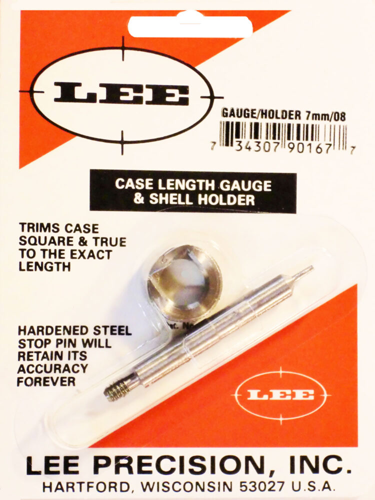 Lee Case Length Gauge with Shell Holder 7mm-08 Rem Silver