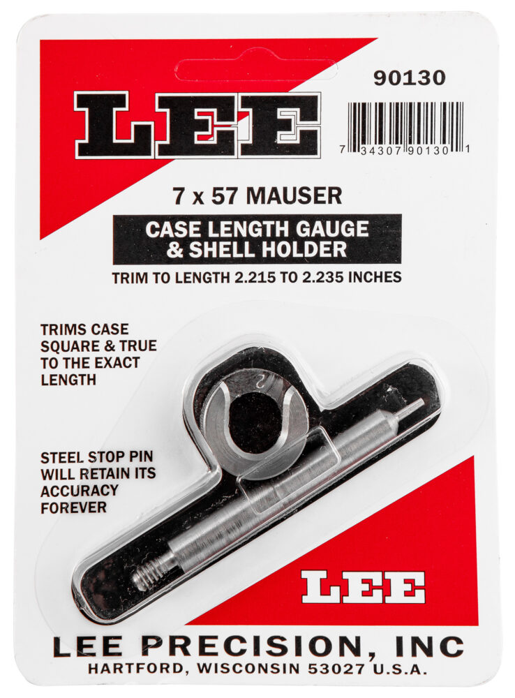 Lee Case Length Gauge with Shell Holder 7x57mm Mauser Silver