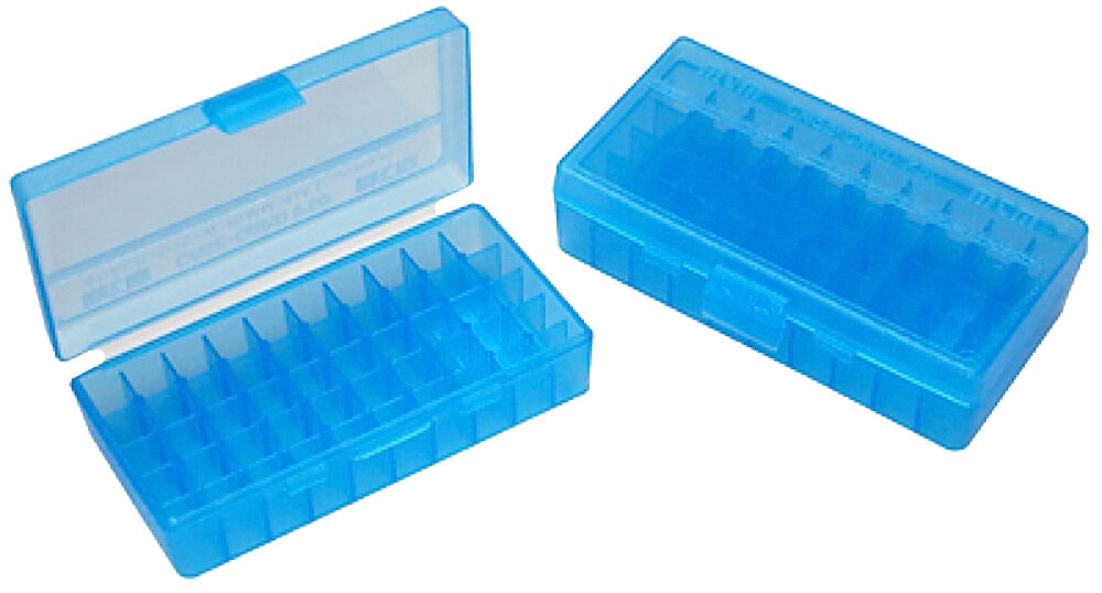 Mtm Ammo Box Flip-Top Clear Blue
