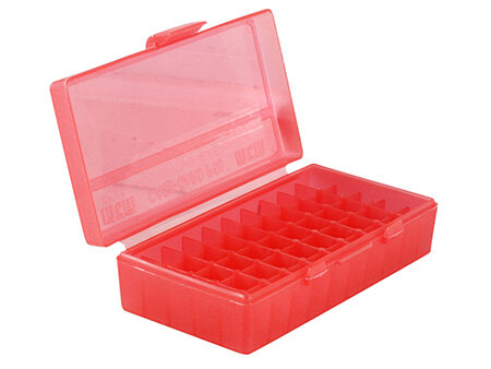 Mtm Ammo Box Flip-Top Clear Red