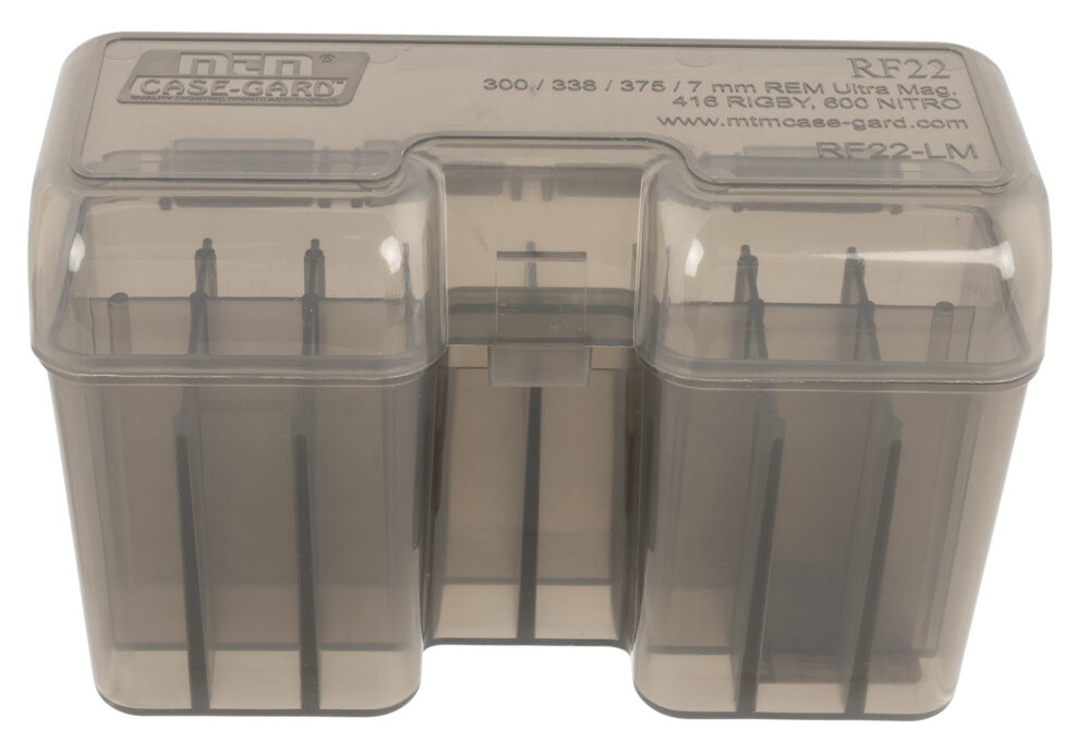 Mtm Ammo Box Flip-Top Clear Smoke