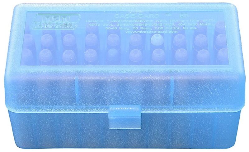 Mtm Ammo Box Flip-Top Clear Blue