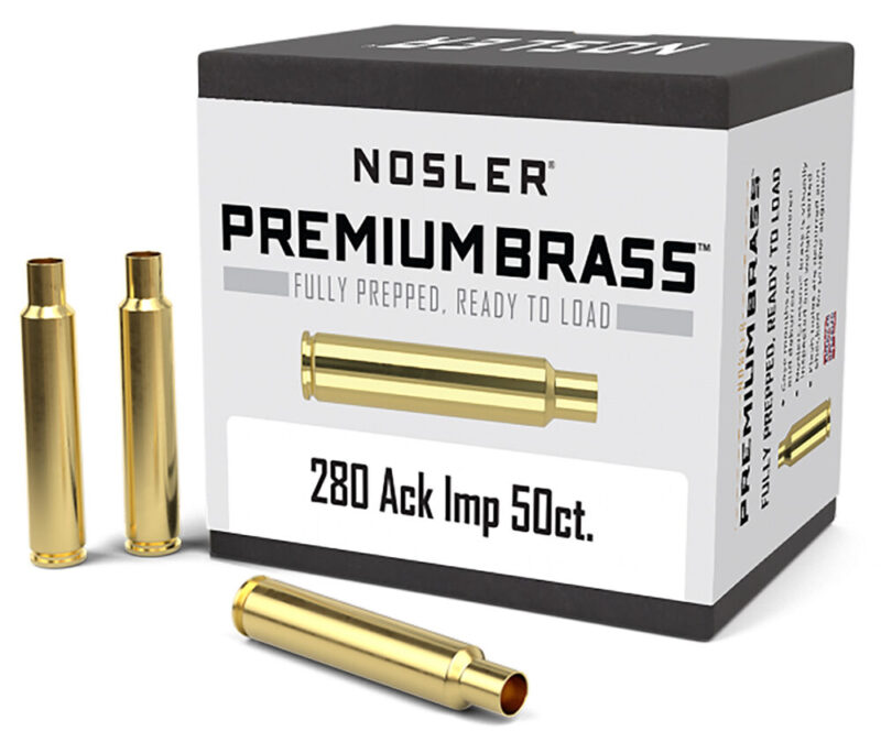Nosler Premium Brass Unprimed Cases 280 Ackley