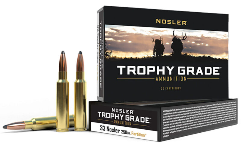 Nosler Trophy Grade Hunting 33 Nosler 250 gr Nosler Spitzer Partition 20 rd