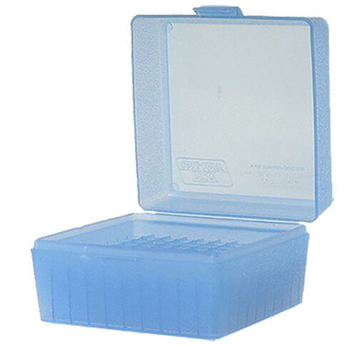 Mtm Ammo Box Flip-Top Clear Blue