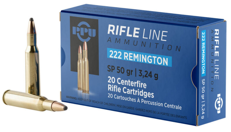 Ppu Standard Rifle 222 Rem 50 gr Soft Point 20 rd