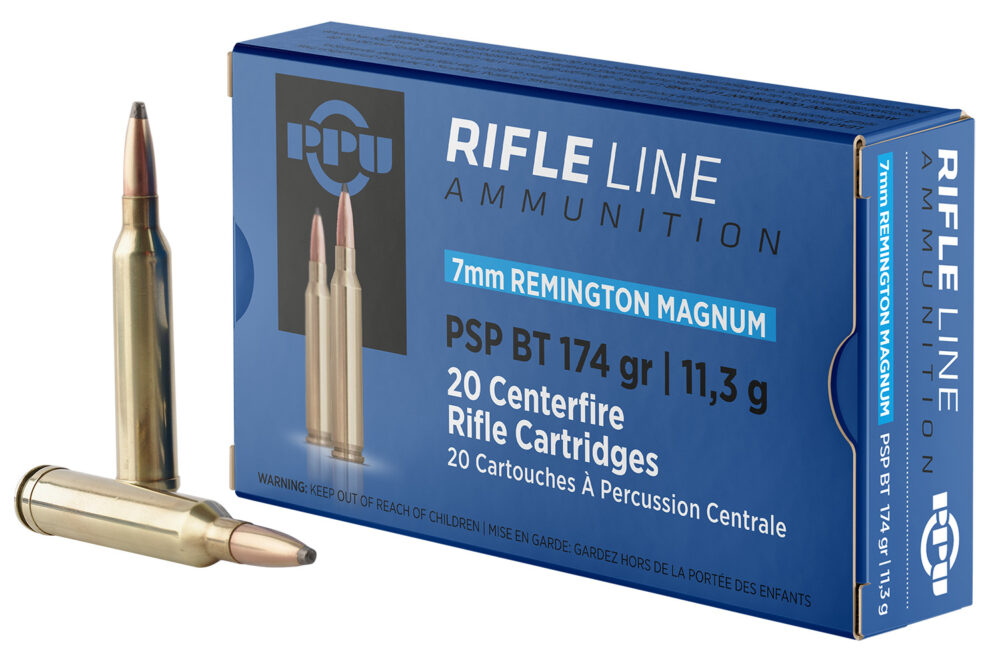 Ppu Standard Rifle Rem 174 gr Pointed Soft Point Boat Tail 20 rd 7mm